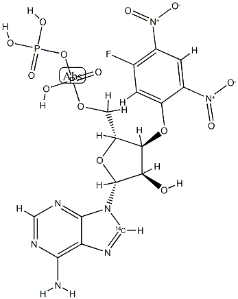 3'-O-(5-fluoro-2,4-dinitrophenyl)ADP ether 结构式