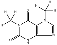 1,7-Dimethylxanthine-[D6] (paraxanthine) 结构式