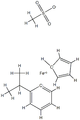 (η-cumene)-(η-cyclopentadienyl)iron(II) trifluoromethane-sulfonate 结构式