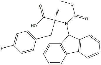 FMOC-Α-甲基-L-4-氟苯基丙氨酸 结构式