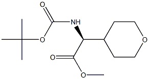 Methyl (αS)-α-[[(1,1-dimethylethoxy)carbonyl]amino]tetrahydro-2H-pyran-4-acetate 结构式