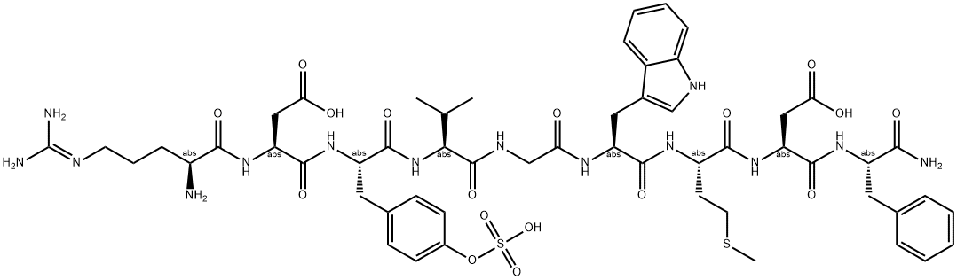 Bolton Hunter-cholecystokinin nonapeptide 结构式