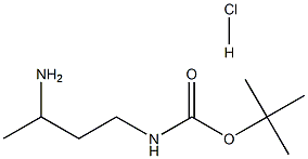 1-N-BOC-丁烷-1,3-二胺盐酸盐 结构式