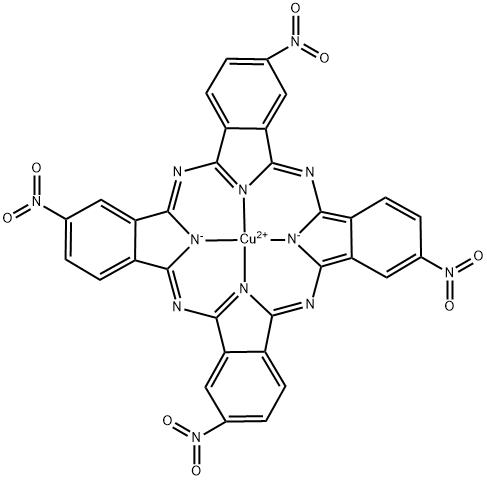 COPPER(II) 2,9,16,23-TETRANITROHOPHTHALOCYANINE 结构式