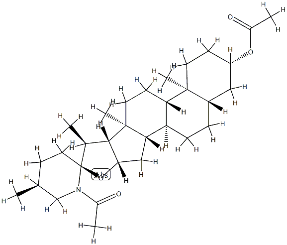Spirosolan-3-ol, 28-acetyl-, acetate (ester), (3beta,5alpha,22beta,25S )- 结构式