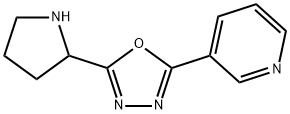 3-(5-Pyrrolidin-2-yl-[1,3,4]oxadiazol-2-yl)-pyridine 结构式