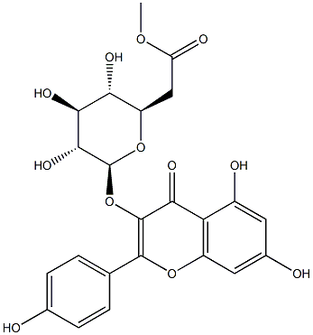 堪非醇 3-O-(6''-O-乙酰基)葡萄糖甙 结构式