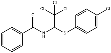N-[2,2,2-TRICHLORO-1-(4-CHLOROPHENYL)SULFANYLETHYL]BENZAMIDE 结构式
