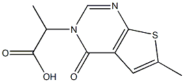 Thieno[2,3-d]pyrimidine-3(4H)-acetic  acid,  -alpha-,6-dimethyl-4-oxo- 结构式