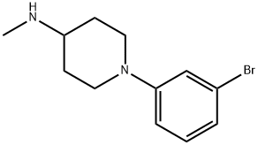 1-(3-溴苯基)-N-甲基哌啶-4-胺 结构式