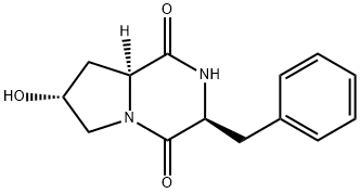 环(L-苯丙氨酰-反式-4-羟基-L-脯氨酸) 结构式