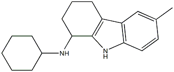 N-cyclohexyl-N-(6-methyl-2,3,4,9-tetrahydro-1H-carbazol-1-yl)amine 结构式