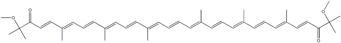 3,3',4,4'-Tetradehydro-1,1',2,2'-tetrahydro-1,1'-dimethoxy-2,2'-dioxo-ψ,ψ-carotene 结构式