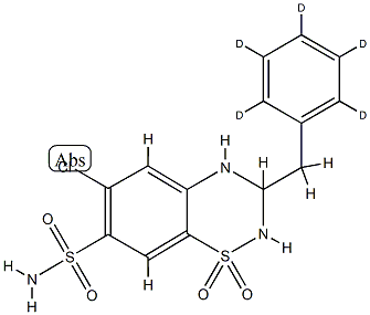 Benzylhydrochlorothiazide-d5 结构式