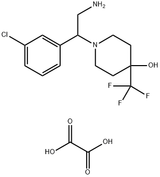 1-(2-氨基-1-(3-氯苯基)乙基)-4-(三氟甲基)哌啶-4-醇草酸盐 结构式