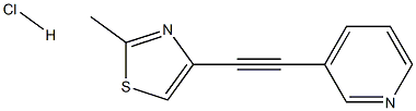 3-[2-(2-甲基-4-噻唑基)乙炔基]吡啶盐酸盐 结构式