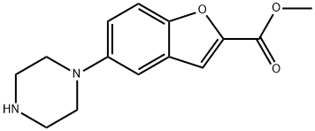 5-(哌嗪-1-基)苯并呋喃-2-羧酸甲酯 结构式