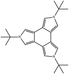 2,5,8-Tri-tert-butyl-5,8-dihydro-2H-Benzo[1,2-c:3,4-c':5,6-c'']tripyrrole, 结构式