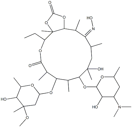 erythromycin A oxime 11,12-carbonate 结构式