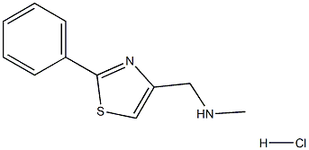 N-METHYL-1-(2-PHENYLTHIAZOL-4-YL)METHANAMINE HYDROCHLORIDE 结构式