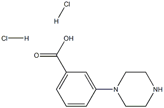 3-哌嗪-1-苯甲酸双盐酸盐 结构式