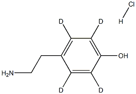 p-TyraMine-d4 Hydrochloride 结构式