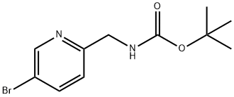 (5-溴吡啶-2-甲基)氨基甲酸叔丁酯 结构式