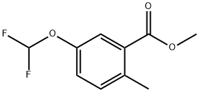 methyl 5-（difluoromethoxy)-2-methylbenzoate 结构式