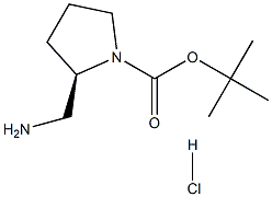 R-1-N-BOC-2-氨甲基吡咯烷盐酸盐 结构式