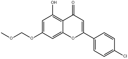 2-(4-chlorophenyl)-5-hydroxy-7-(methoxymethoxy)-4H-chromen-4-one 结构式