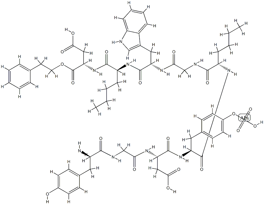 D-TYR-GLY-[(NLE28,31,TRP30)CCK-26-32]-PHENETHYL ESTER 结构式