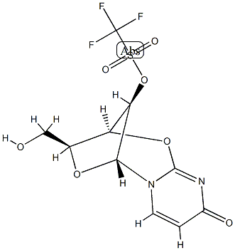 2'-O-triflyl-2,3'-anhydroxylosyluracil 结构式
