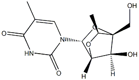 1-[(1R,3S,4R,6R,7S)-7-HYDROXY-4-(HYDROXYMETHYL)-3-METHYL-2,5-DIOXABICYCLO[2.2.1]HEPTAN-6-YL]-5-METHYLPYRIMIDINE-2,4-DIONE 结构式