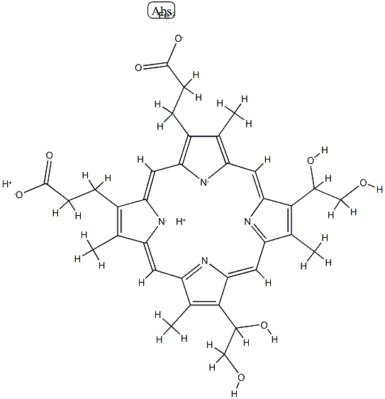 iron deuteroporphyrin 2,4-bis(glycol) 结构式