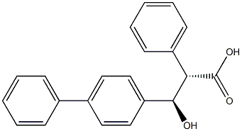 beta-Hydroxy-alpha-phenyl-(1,1'-biphenyl)-4-propanoic acid, (R',S')-(-)- 结构式