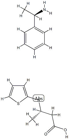 (3S)-3-(2-噻吩基硫基)丁酸和 (ALPHAR)-ALPHA-甲基苄胺的化合物 结构式