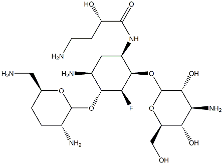 5-Deoxy-5-fluoroarbekacin 结构式