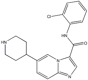 N-(2-氯苯基)-6-(4-哌啶基)-咪唑并[1,2-A]吡啶-3-甲酰胺 结构式