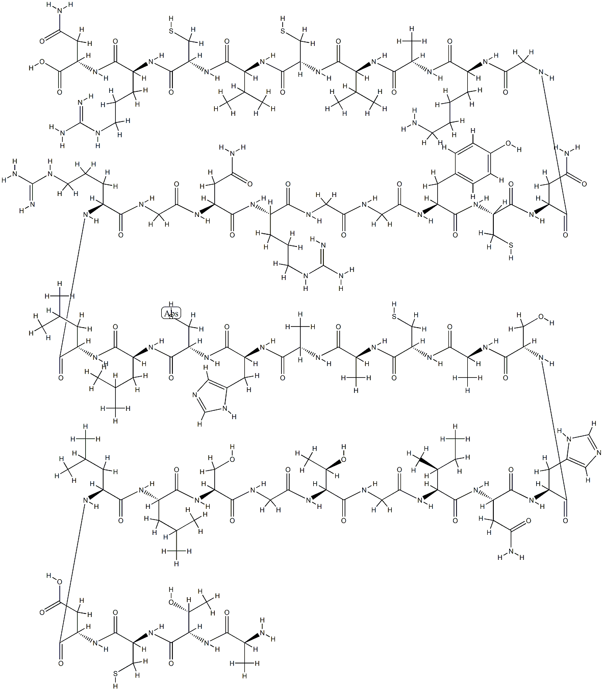 抗菌肽Sapecin 结构式