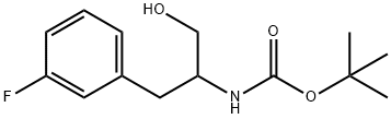 tert-butyl 3-(3-fluorophenyl)-1-hydroxypropan-2-ylcarbamate 结构式