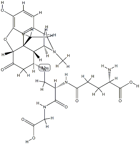 (glutathion-S-yl)dihydromorphinone 结构式