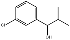 1-(3-chlorophenyl)-2-methylpropan-1-ol 结构式