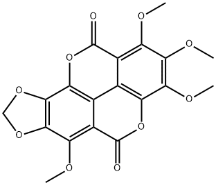 3,4,5,5'-O-tetramethyl-3',4'-O,O-methylidenecoruleoellagic acid d 结构式