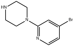 1-(4-溴-2-吡啶)哌嗪 结构式