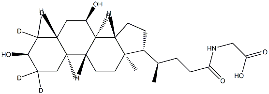 甘氨鹅脱氧胆酸-D4 结构式