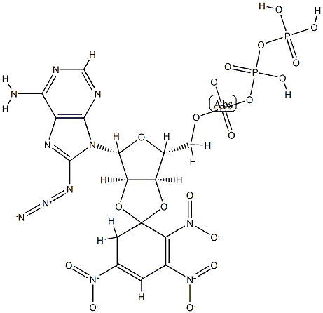 O(2',3')-(2,4,6-trinitrophenyl)-8-azidoadenosine triphosphate 结构式