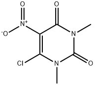 6-chloro-1,3-dimethyl-5-nitro-pyrimidine-2,4-quinone 结构式