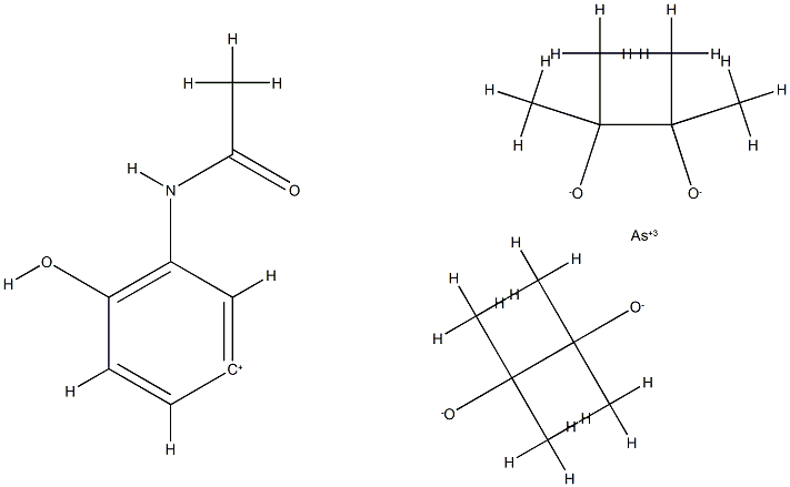 octamethyl-2,2,3,3,7,7,8,8-arsa-5-(4-hydroxy)-3-acetamidophenyl-5-spiro-(4,4)-nonane 结构式