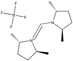 (2R,5R)-1-{[(2R,5R)-2,5-二甲基吡咯烷-1-基]亚甲基}-2,5-二甲基吡咯烷鎓 四氟硼酸盐 结构式