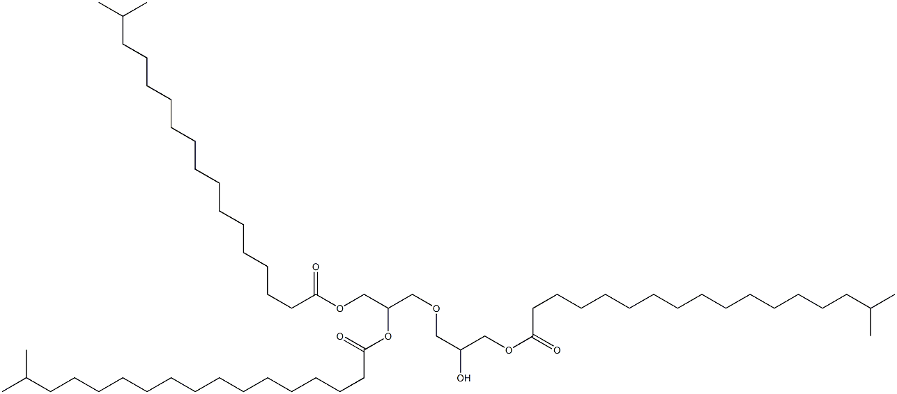 聚甘油-2 三异硬脂酸酯 结构式